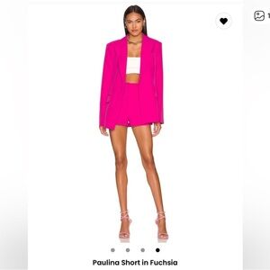 Camila Coelho Fuchsia Blazer and Shorts Set